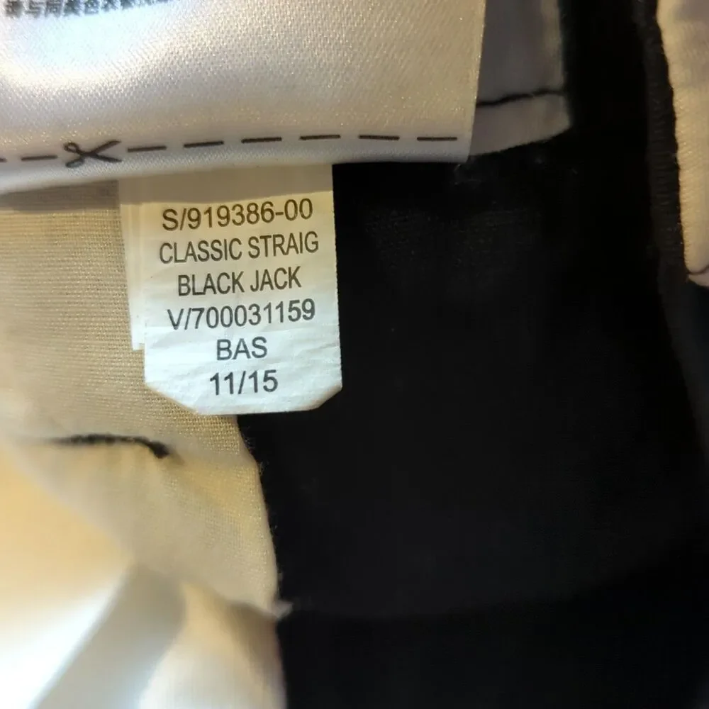 Old Navy Classic Straight Pants Mens 38x32 Black Chinos Khakis Preppy